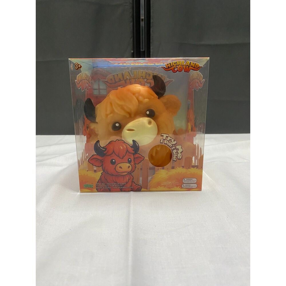 Highland Cow Squishy Toy Animal Stress Relief Sensory Viral Squishy Toy PPNC NEW